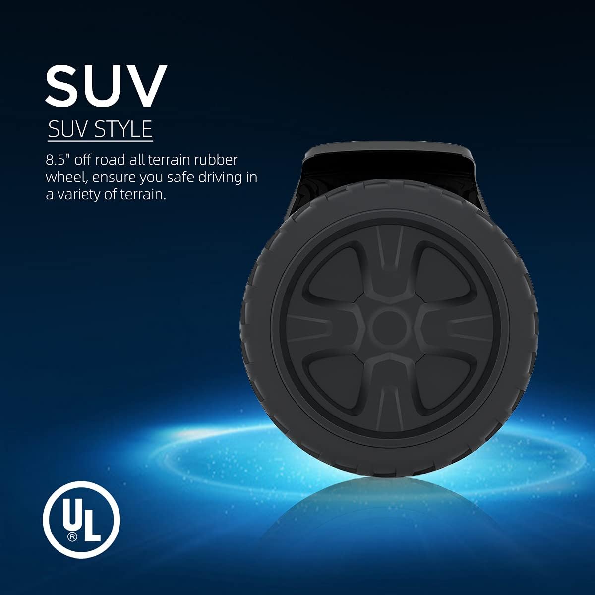 All Terrain 8.5In Self Balancing Hoverboard with Bluetooth Speakers and LED Lights H808791