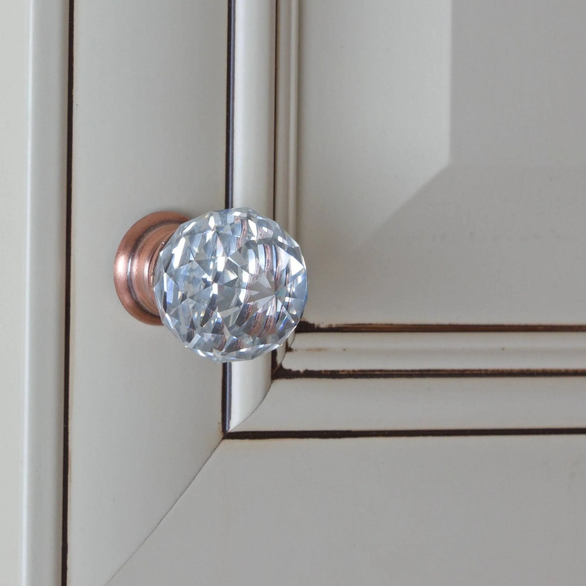Clear K9 Crystal Cabinet Knobs Oil Rubbed Bronze (Pack of 10 or 25) O374