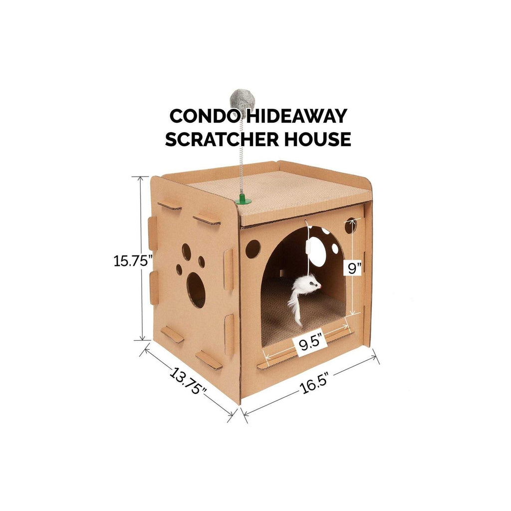 Corrugated Cat Scratcher House with Catnip E595644