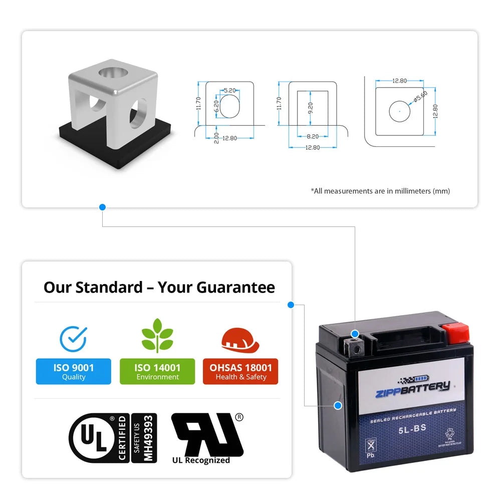 Motorcycle Battery YTX5L-BS O58971