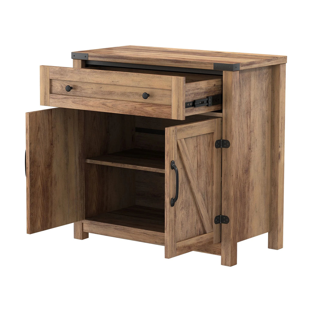 Rustic Accent Cabinet with Drawers and Doors 30 Inch Y586292