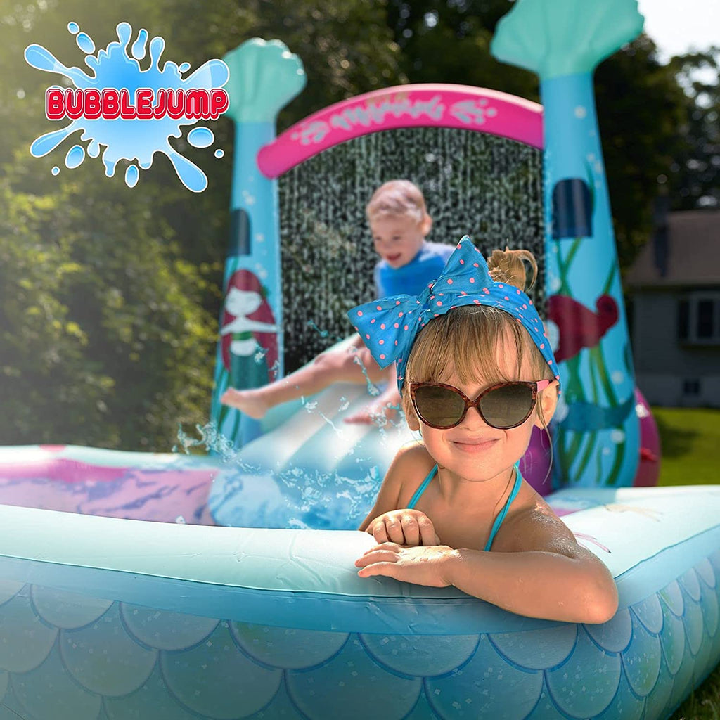 Water Slip and Slide for Kids Pool, Swimming Pool for Kids 3-10, Blow Up Baby Pool with Slide for Toddlers Age 1-3, Kiddie Pool M12006