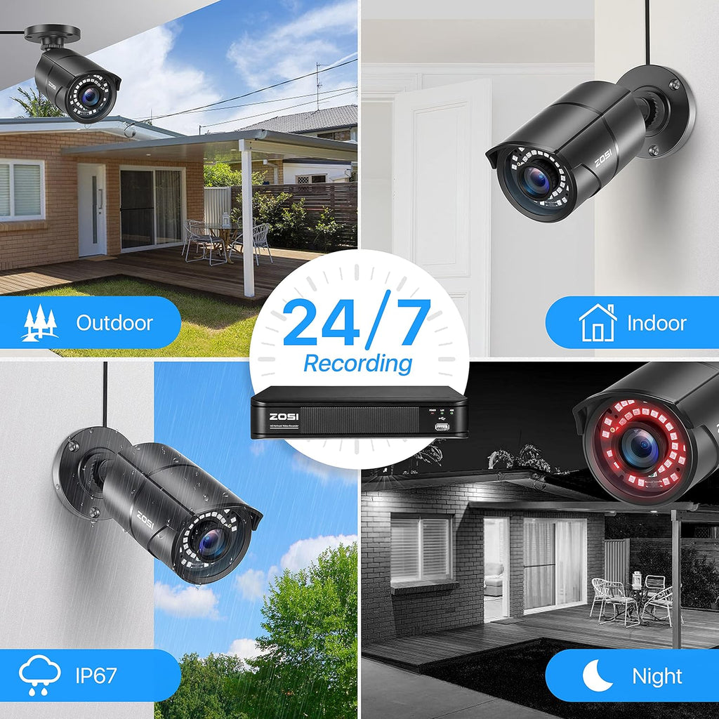1080p PoE Security Camera System with 8 Cameras and 2TB NVR R801293