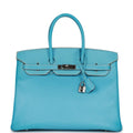Pre-owned 35 Celeste Epsom Leather Handbag O46872