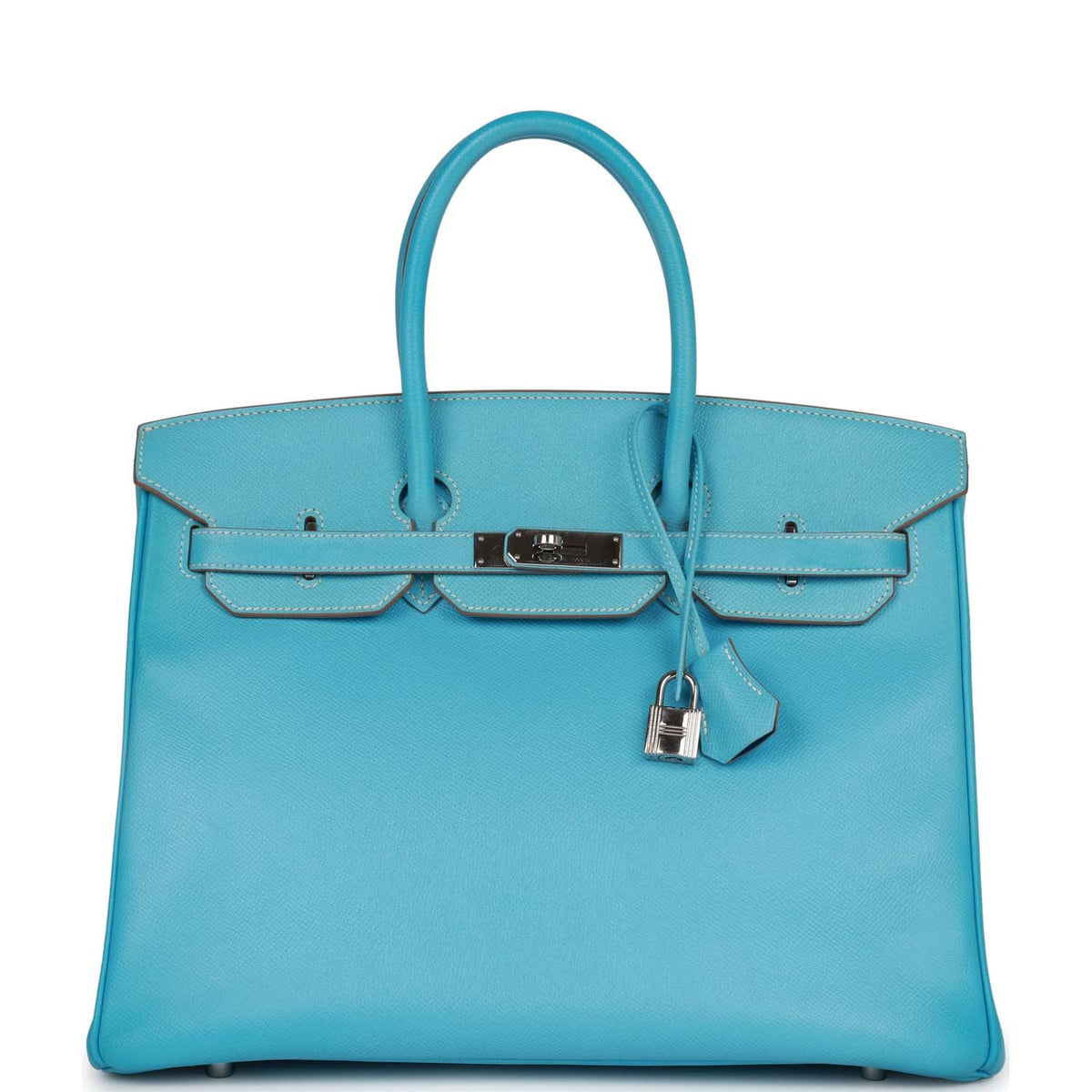 Pre-owned 35 Celeste Epsom Leather Handbag O46872