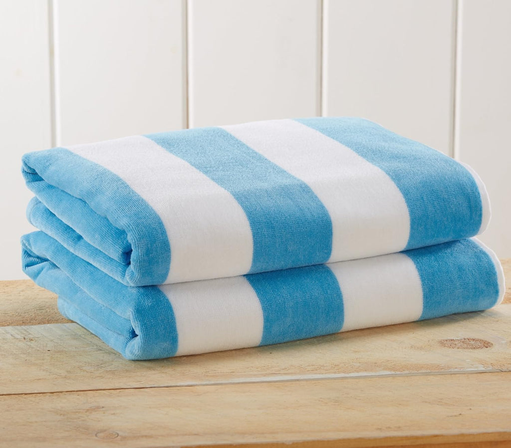 4 Pack Plush Velour 100% Cotton Beach Towels (Navy, 30 x 60) E877