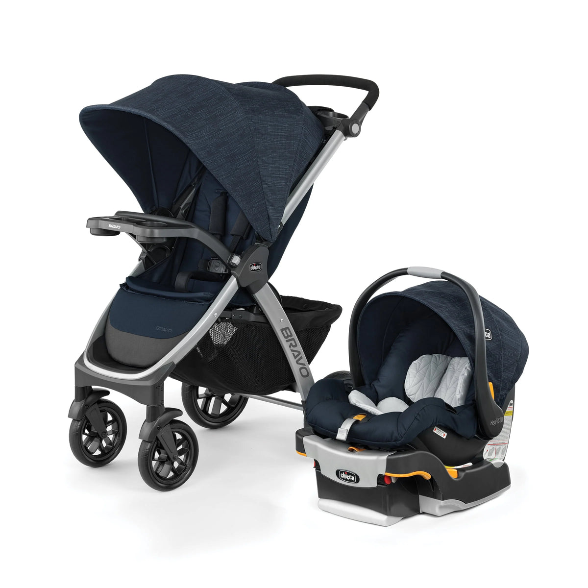 Black Stroller with Infant Car Seat V1757
