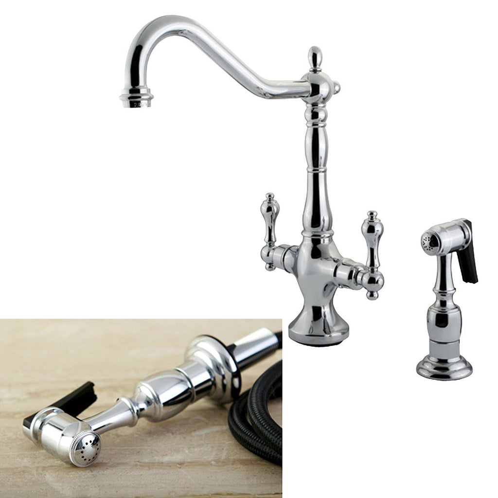Chrome Kitchen Faucet with Solid Brass Side Sprayer A170
