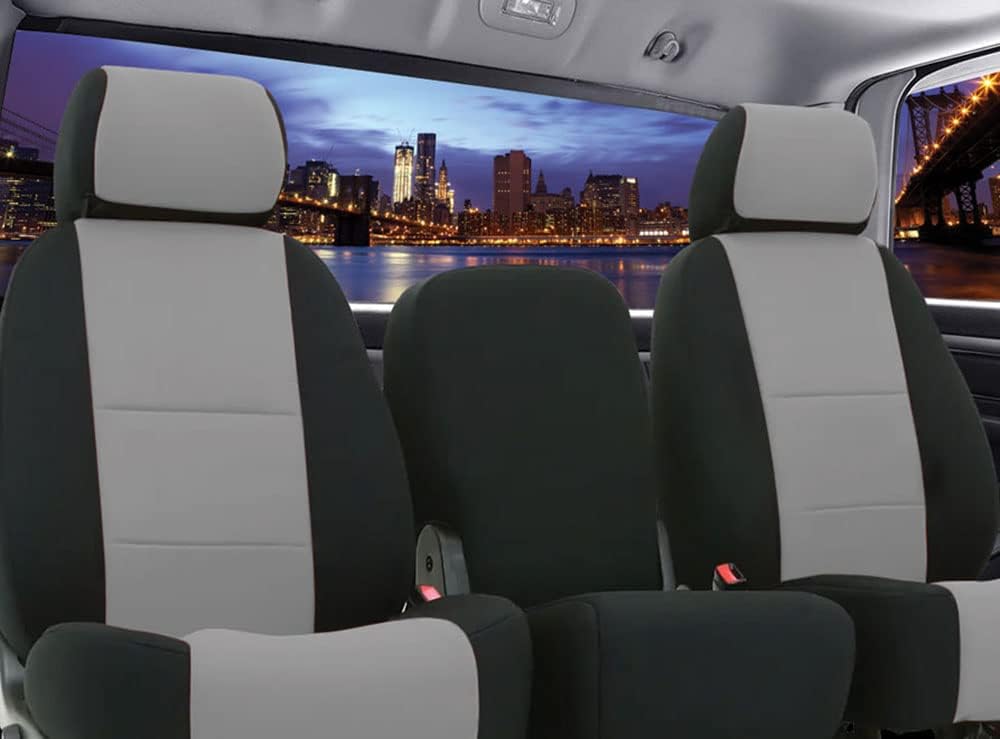 Custom Fit Dodge Ram 1500 2500 3500 Pickup Truck Neoprene Front Seat Covers Gray Black H77670