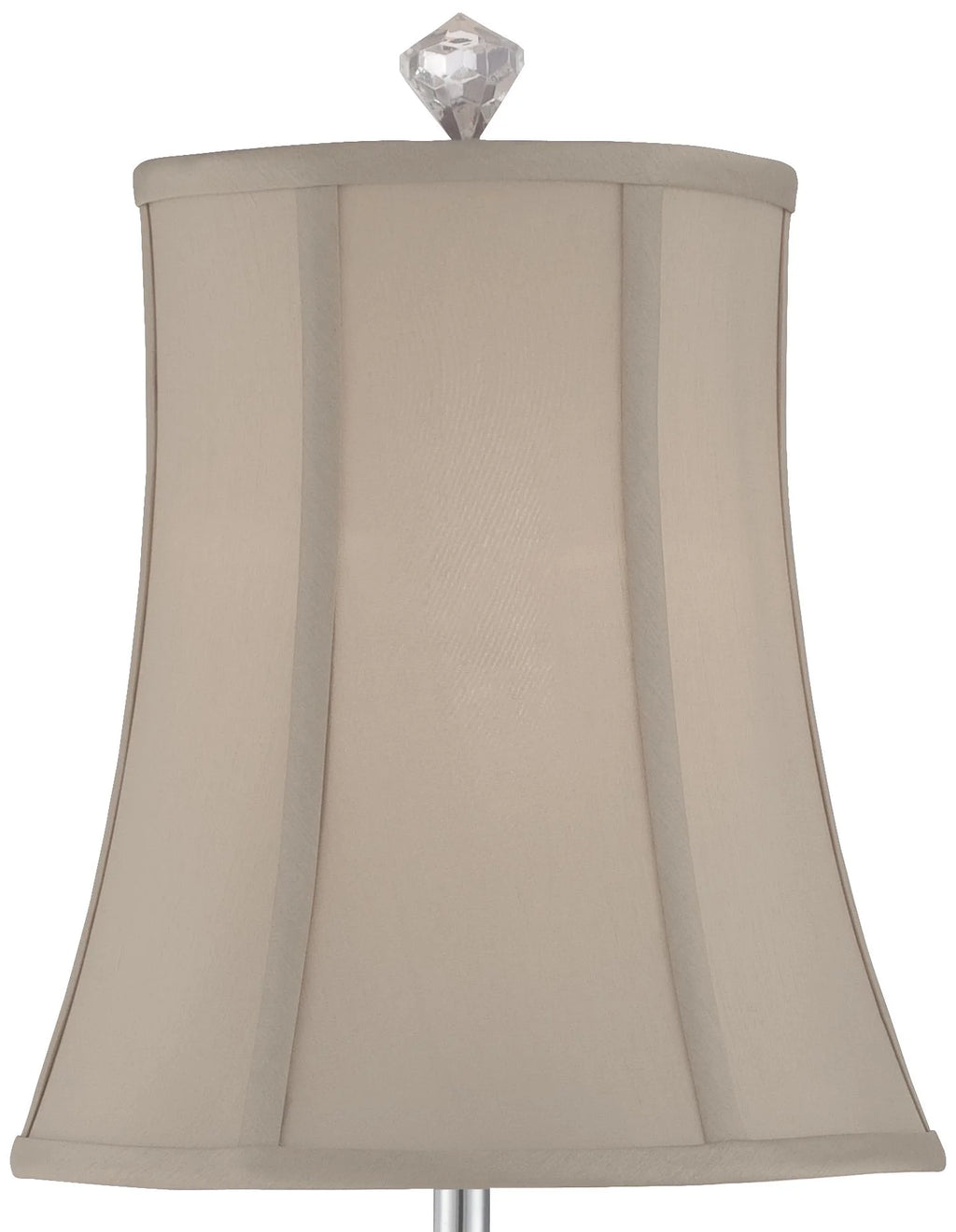 Traditional Buffet Table Lamp 32" Tall Clear Crystal Taupe Bell Shade E4380