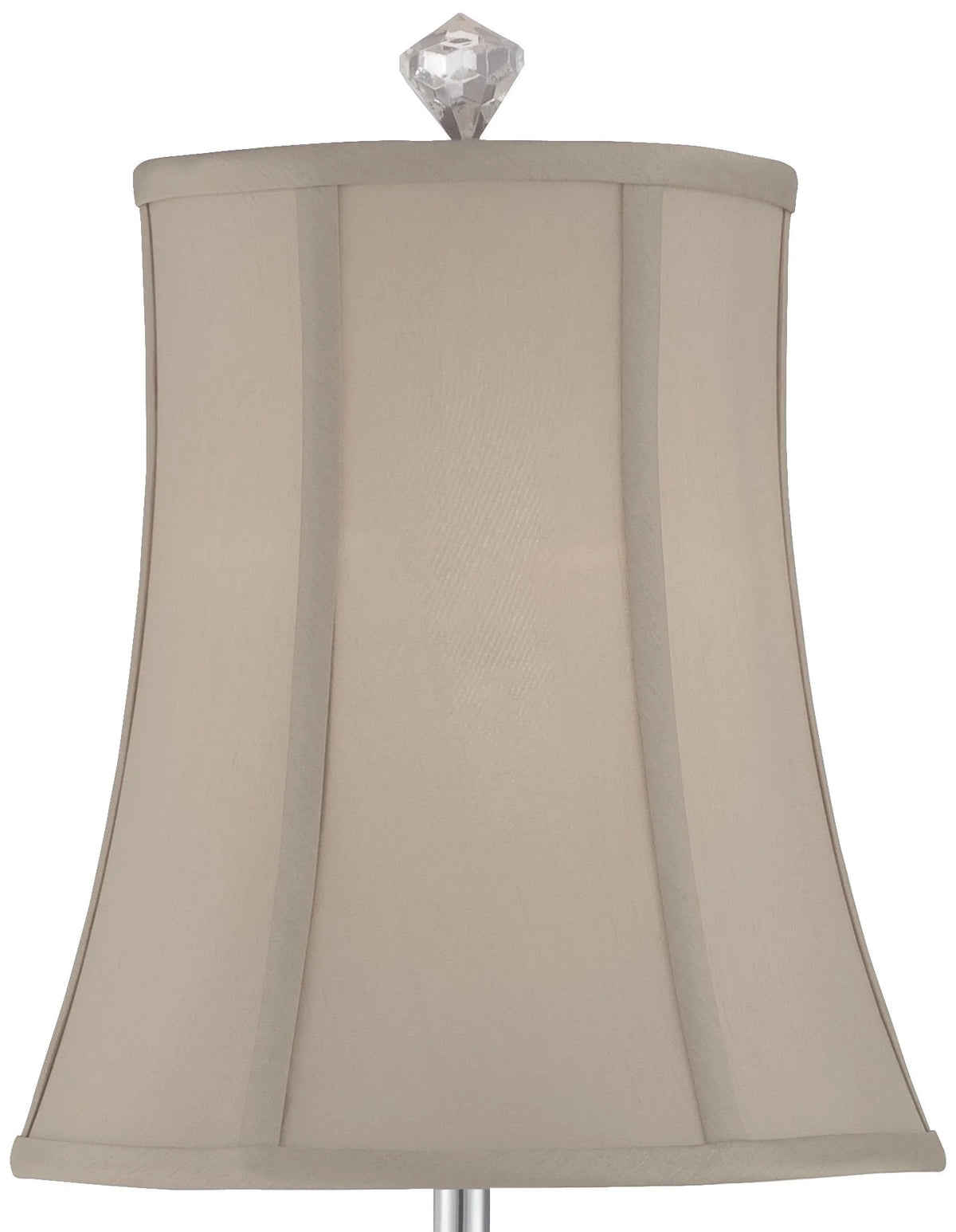 Traditional Buffet Table Lamp 32" Tall Clear Crystal Taupe Bell Shade E4380