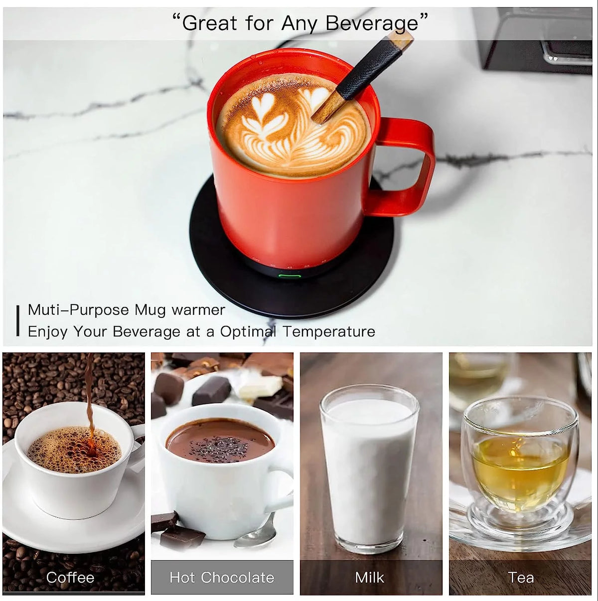 14 oz Self Heating Coffee Mug with Lid L1872
