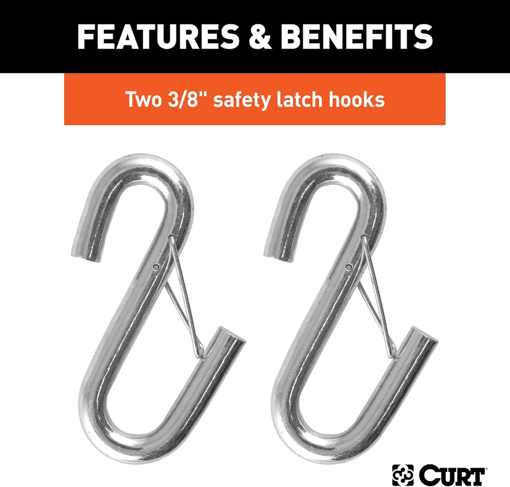 Vinyl-Coated Trailer Safety Cables with Snap Hooks, 2-Pack M533256