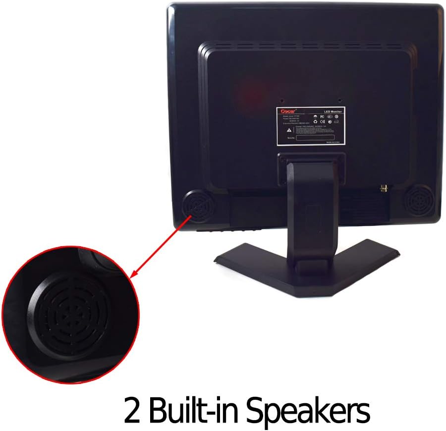 15 Professional CCTV Monitor VGA HDMI AV BNC 4:3 LCD Security Screen 1024x768 F1072