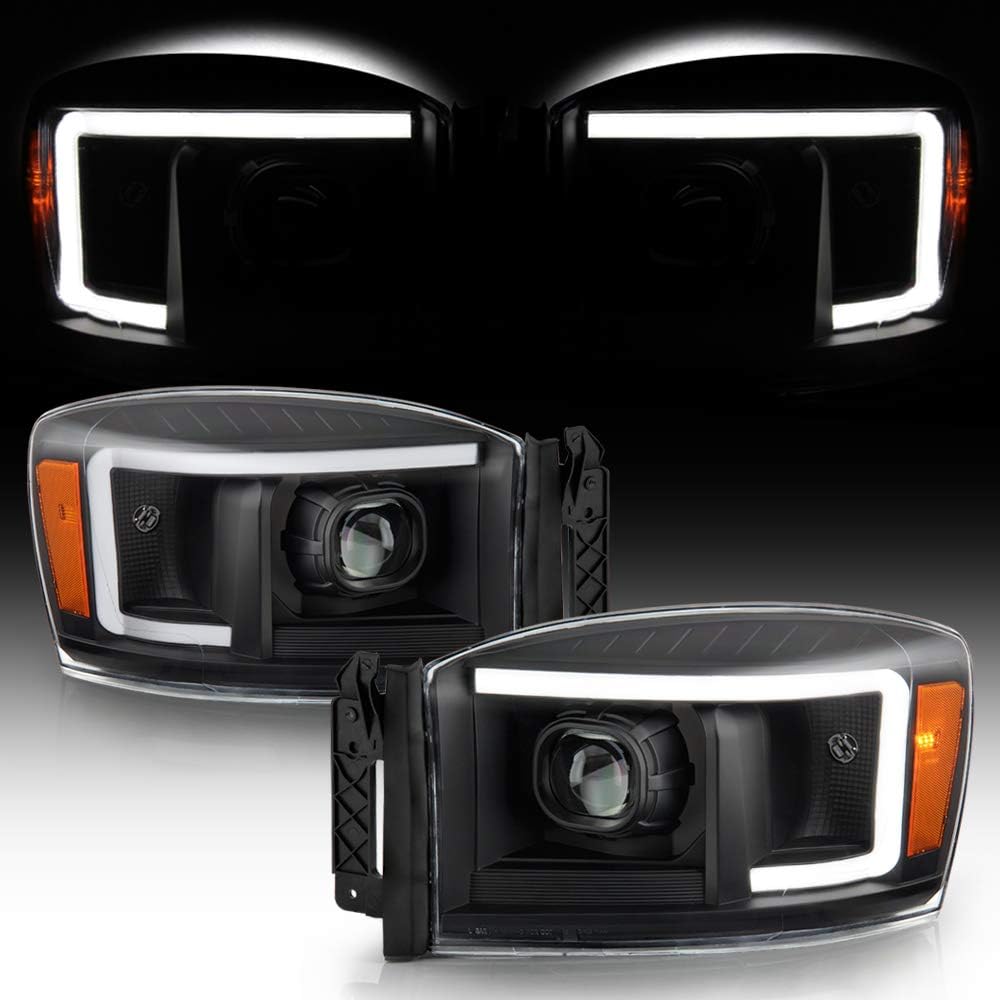 Black Housing LED Projector Headlights for Dodge Ram 1500 2500 3500 Pickup C6479