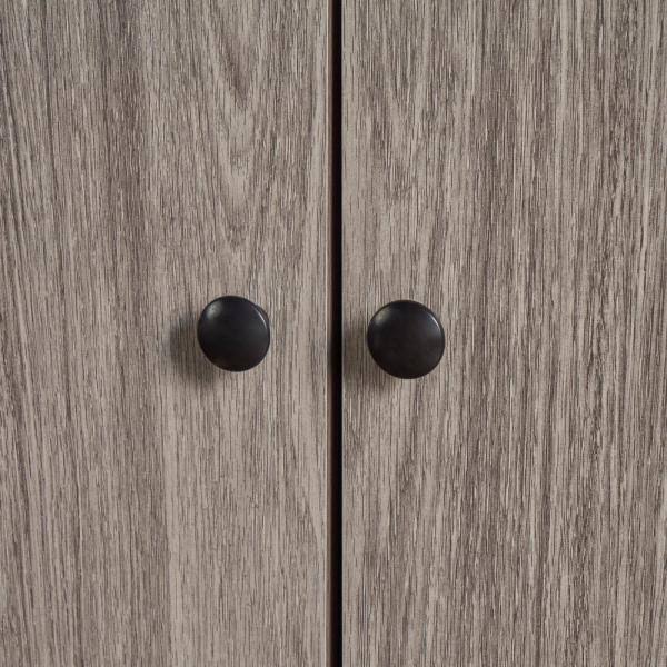 Grey Oak Black Cabinet F7683