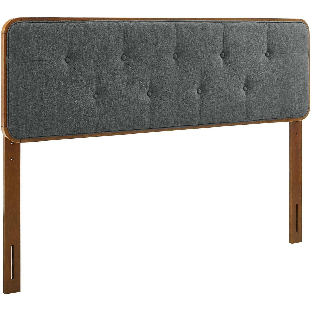 Tufted Twin Fabric and Wood Headboard F802172