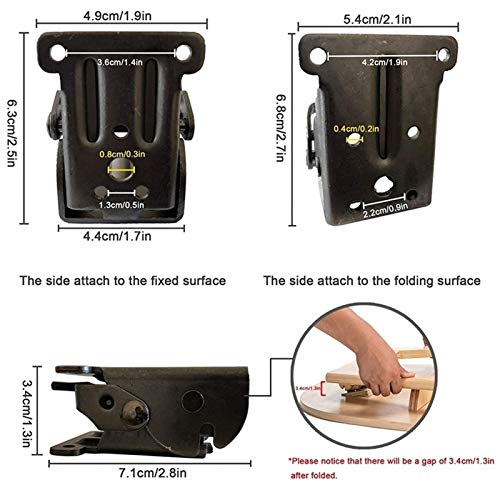 4PCS Self-Locking Hinge Table Leg Accessories T7614