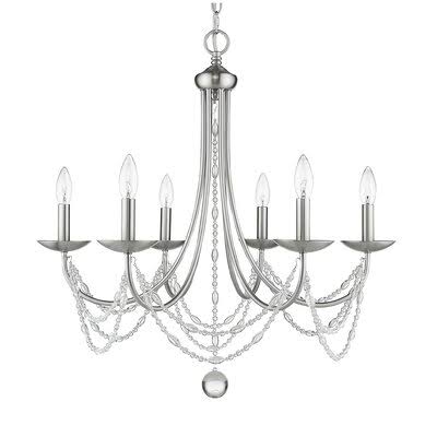 6 Light Candle Style Chandelier K6682