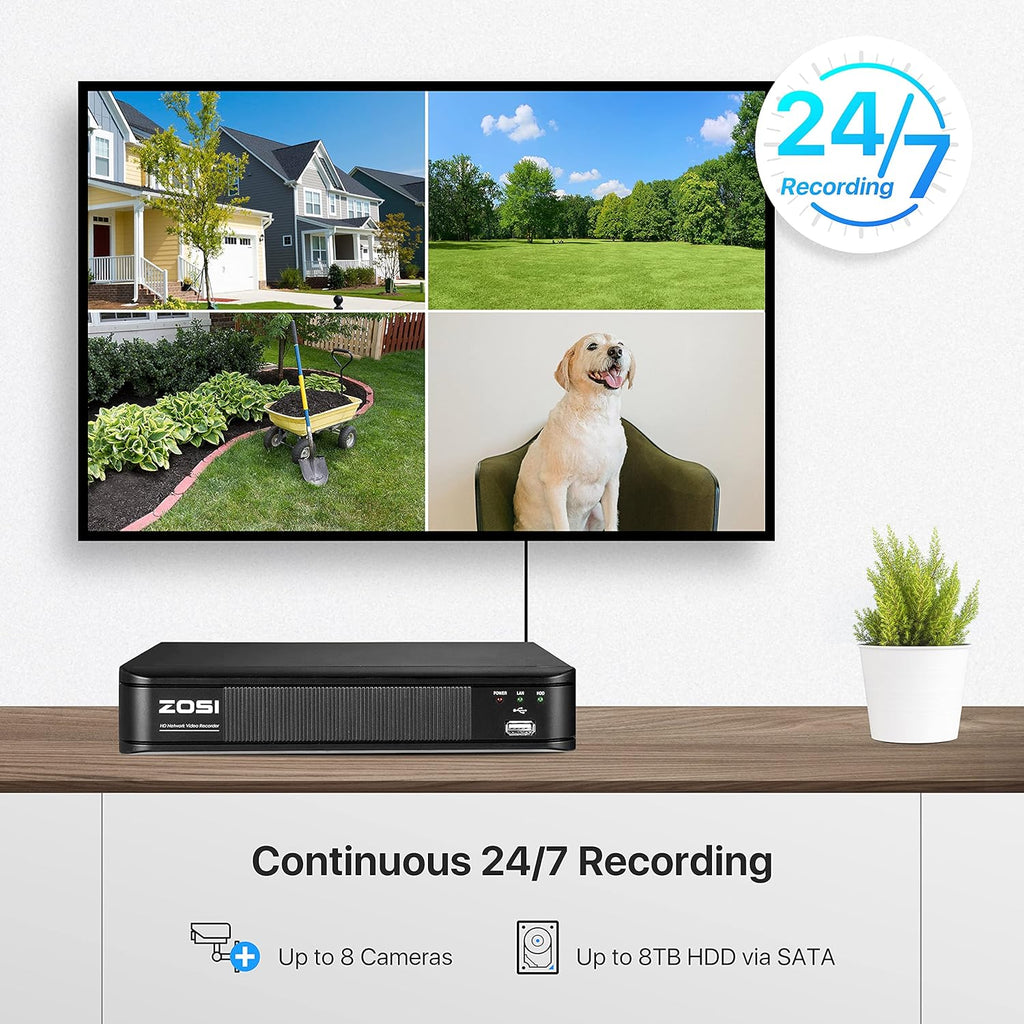 1080p PoE Security Camera System with 8 Cameras and 2TB NVR R801293