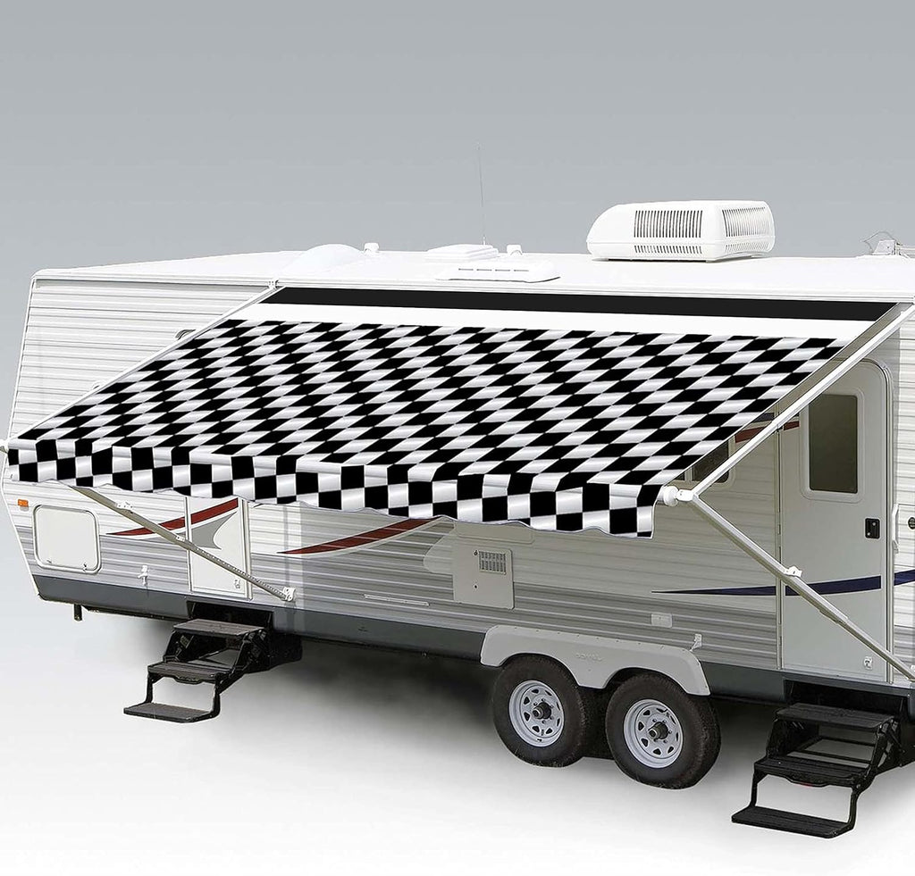 Heavy Duty Weatherproof Vinyl RV Awning Fabric Replacement Z1430