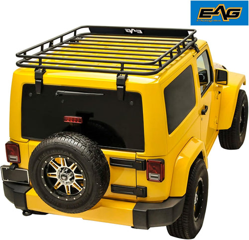 2/4 Door Roof Rack Cargo Basket with Wind Deflector 2 PCS S483674