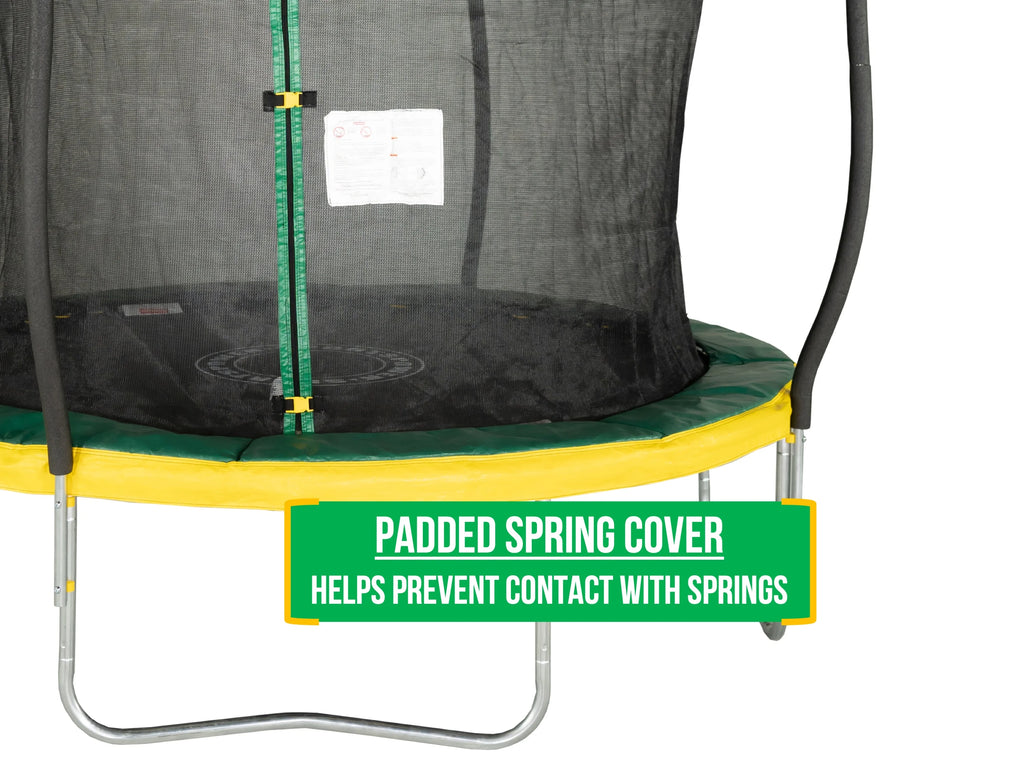 Green/Yellow Trampoline with Safety Enclosure A62363