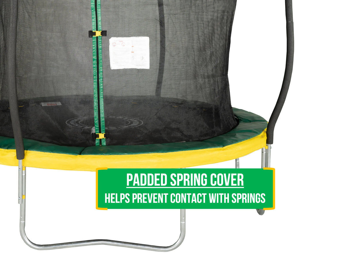Green/Yellow Trampoline with Safety Enclosure A62363