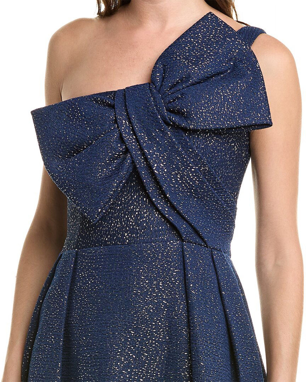 Metallic Jacquard Gown M20867