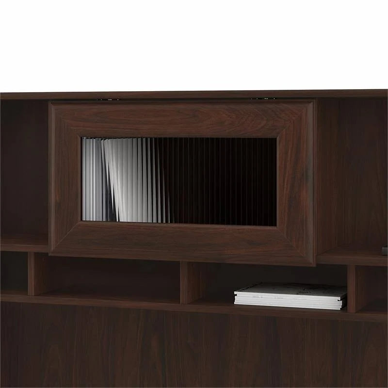 Modern Walnut Desk Hutch Y323