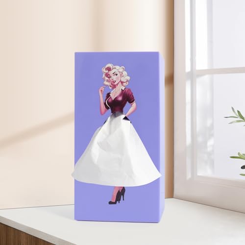Purple Rectangular Tissue Box Cover V62847