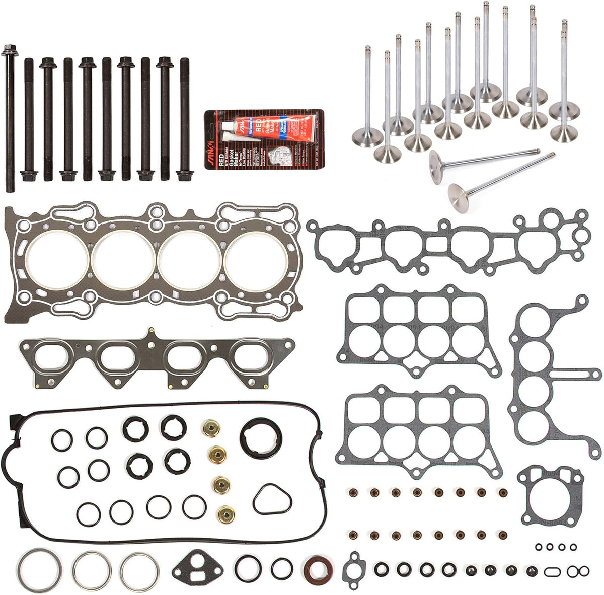Head Gasket Set Intake Exhaust Valves for 2.2L Honda O788
