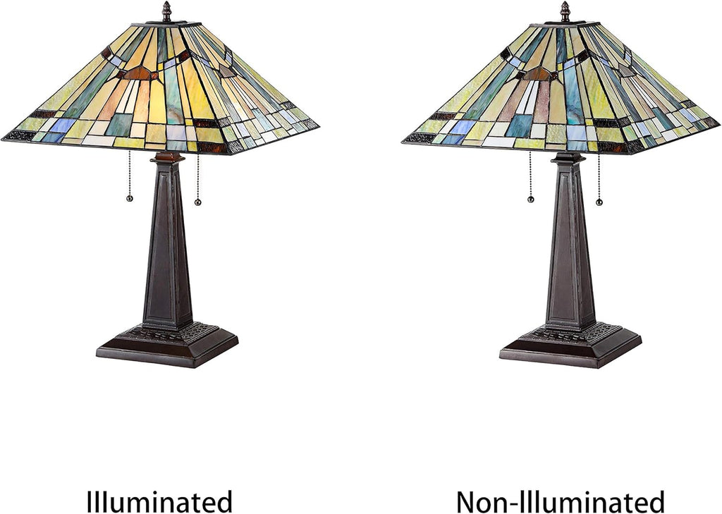 2 Light Mission Table Lamp 16" Shade T1742