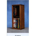 Solid Oak 2 Row Dowel DVD Cabinet Tower H664