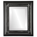 Matte Black Framed Rectangle Mirror 26x30 B844496