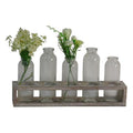 Glass Bottle Decor with Wooden Stand T320219