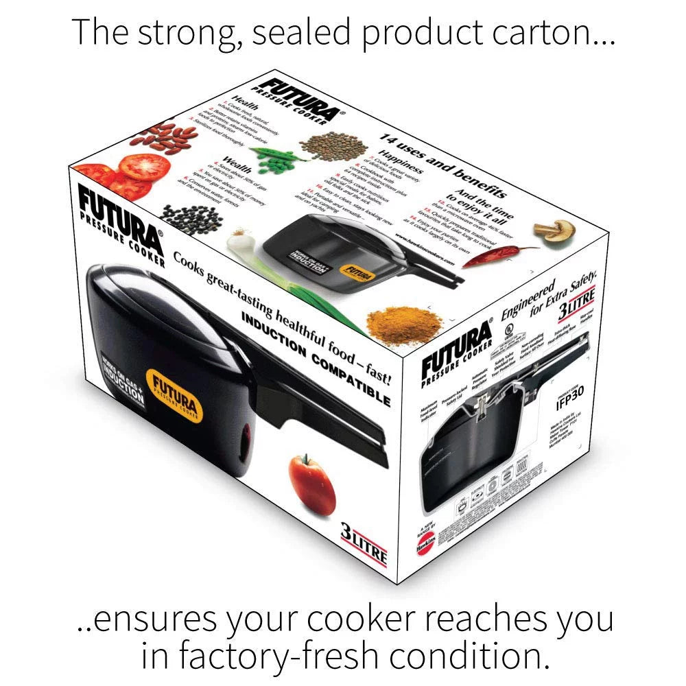 Hard Anodised Aluminium Induction Compatible 3 Litre Pressure Cooker D5468
