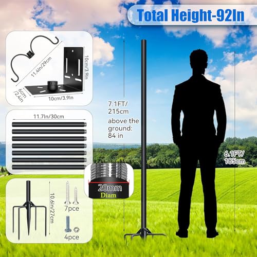 80In Bird House Pole, Heavy Duty with 5-Prong Base F448423