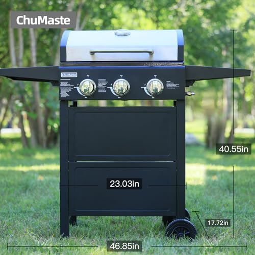 3 Burner Propane Gas Grill with Thermometer Y432