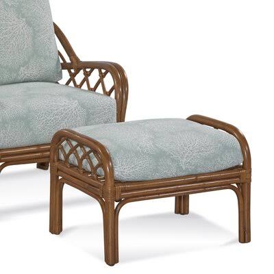 Tan and Beige Rectangle Ottoman W1676
