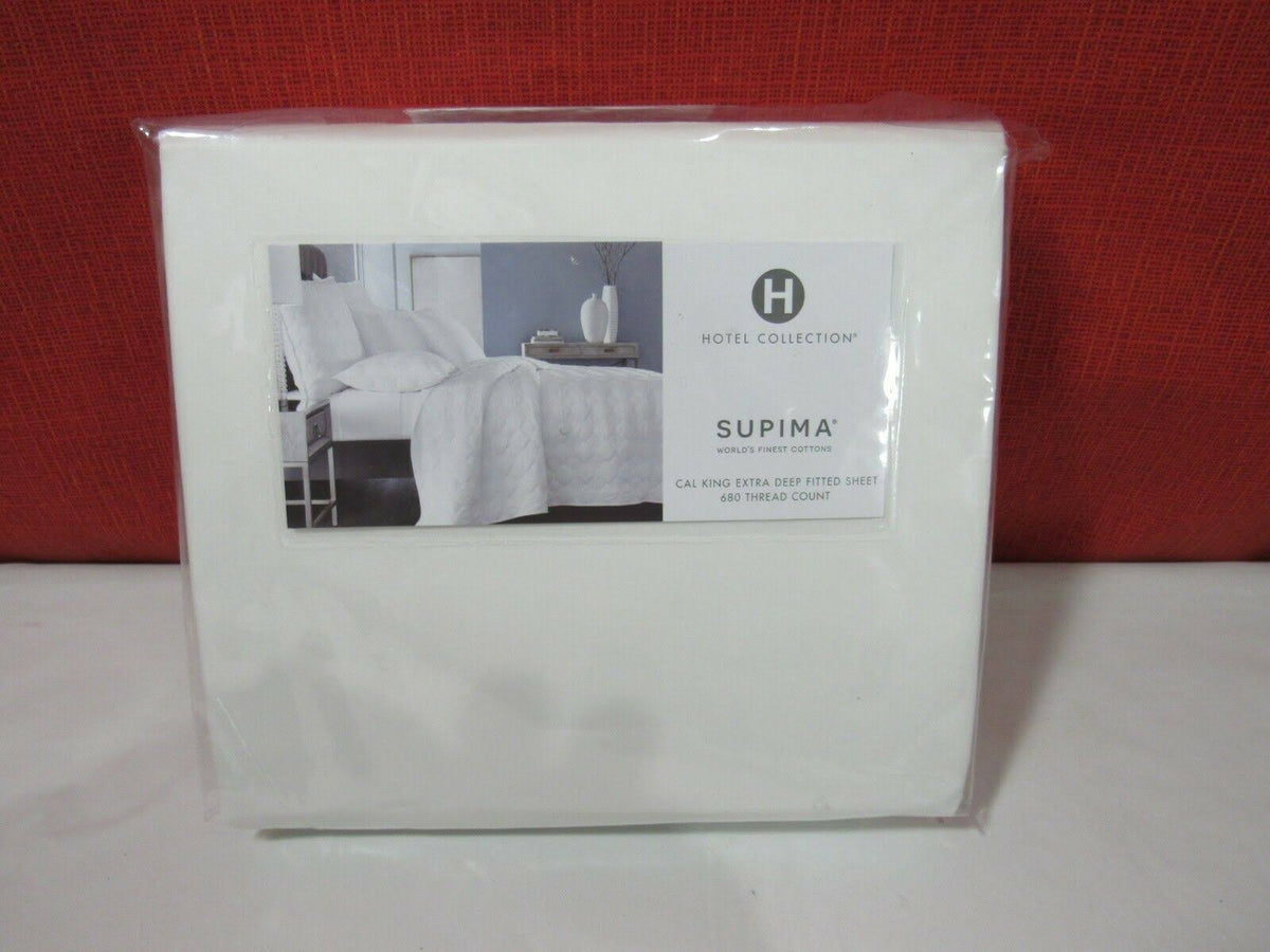 White 100% Supima Cotton California King Fitted Sheet P420