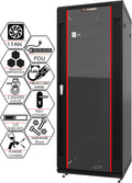 18U Wall Mount Server Rack 19 Inch Locking Network Cabinet P25697