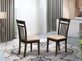 Fabric Dining Chairs in Cappuccino Set of 2 Y2001