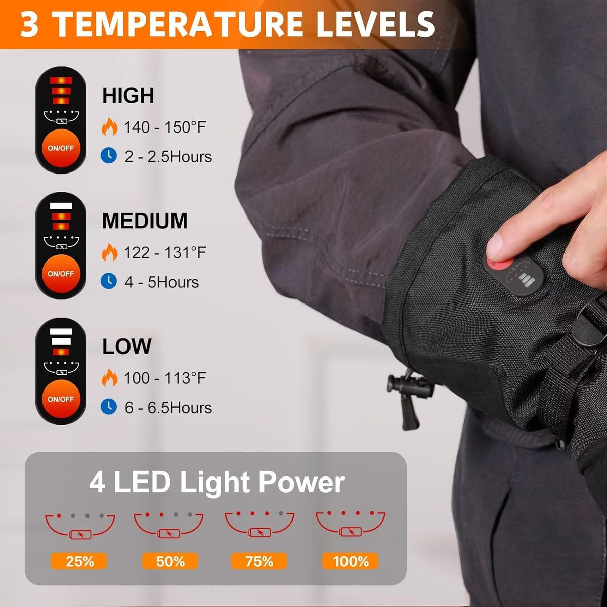 Rechargeable Heated Work Gloves Q672864