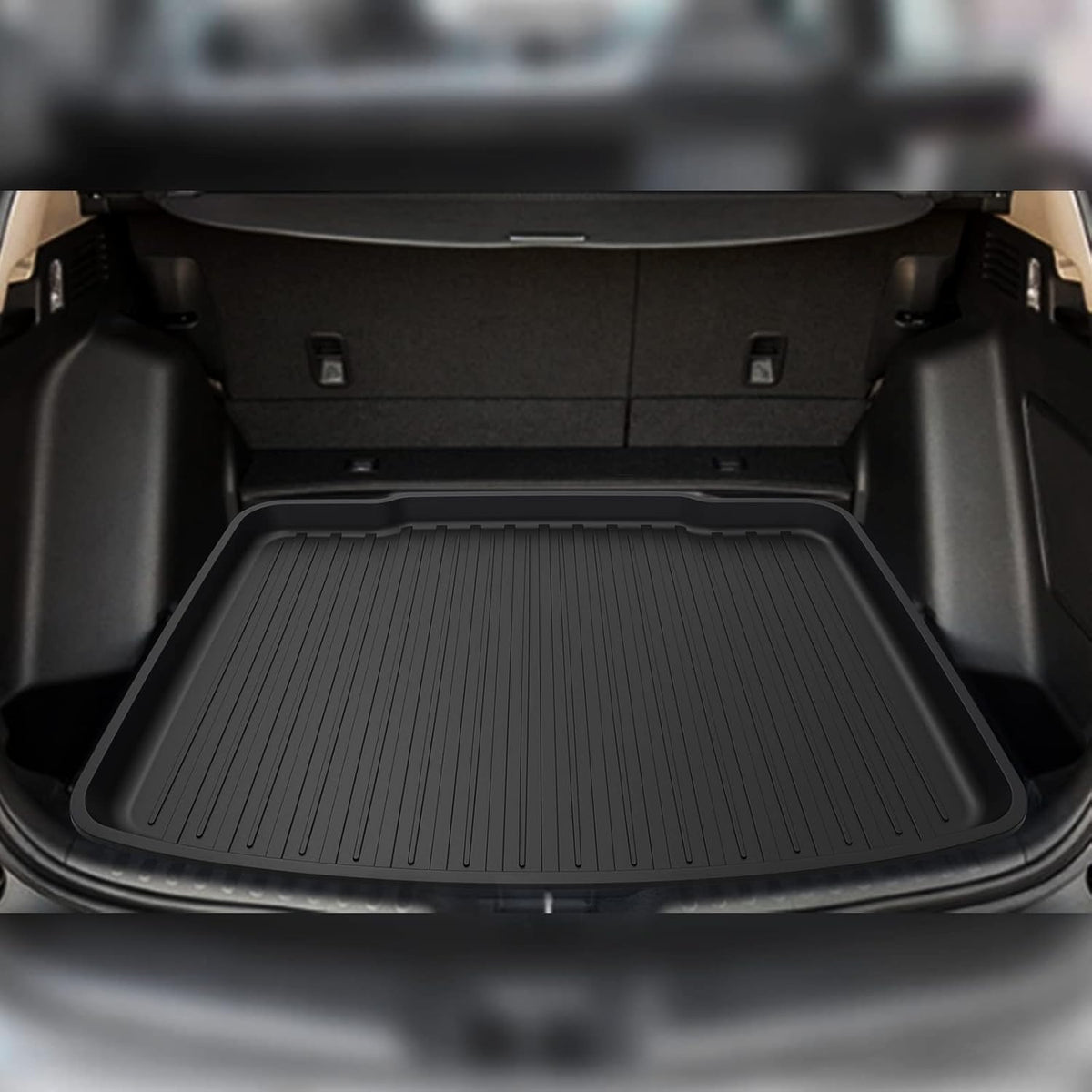 Black Rear Cargo Mat Trunk Liner Pack of 2 S151