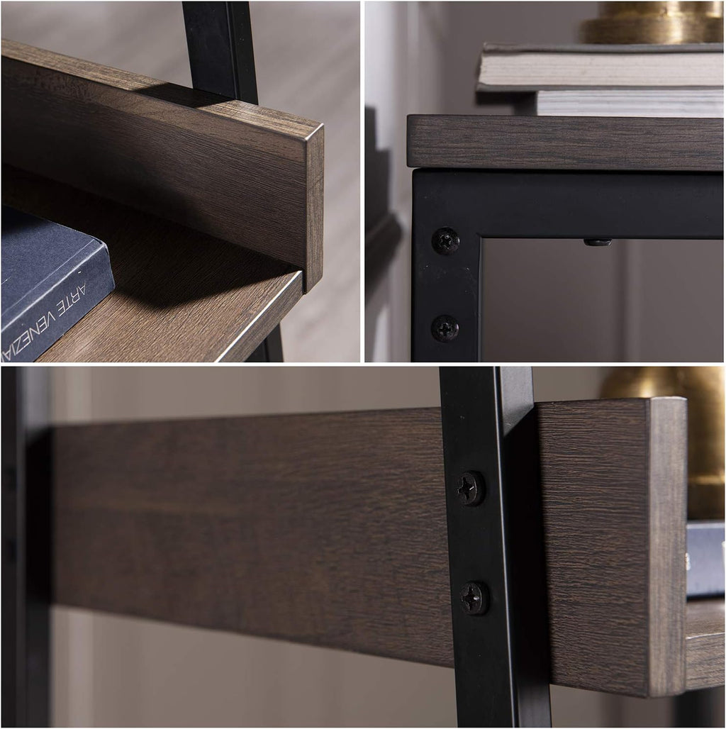 Smoky Oak Bookcase with Storage Shelf and Drawer J4279