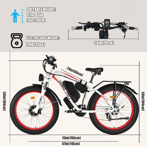 2000W Dual Motor 48V 22Ah Fat Tire Electric Bike Q80089