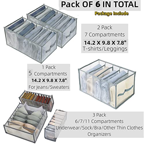 6 Pack Foldable Closet Organizers I115
