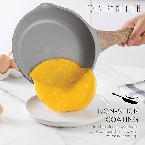 14 Pcs Nonstick Cast Aluminum Cookware Set with Utensils O18837