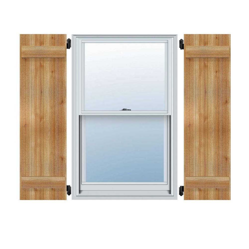 Rough Sawn Western Red Cedar Board and Batten Shutters X8808